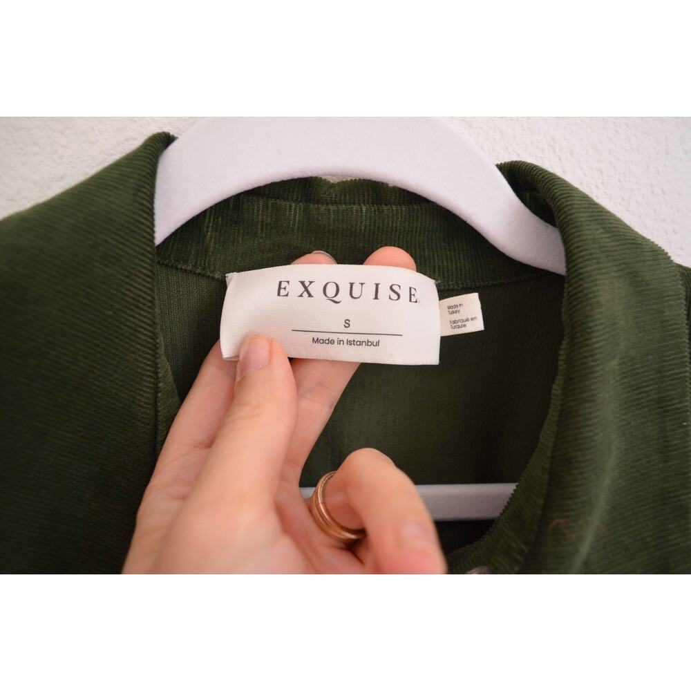 The Tobie Long-Sleeve Corduroy Mini Shirt Dress by Exquise - Picture 5 of 7